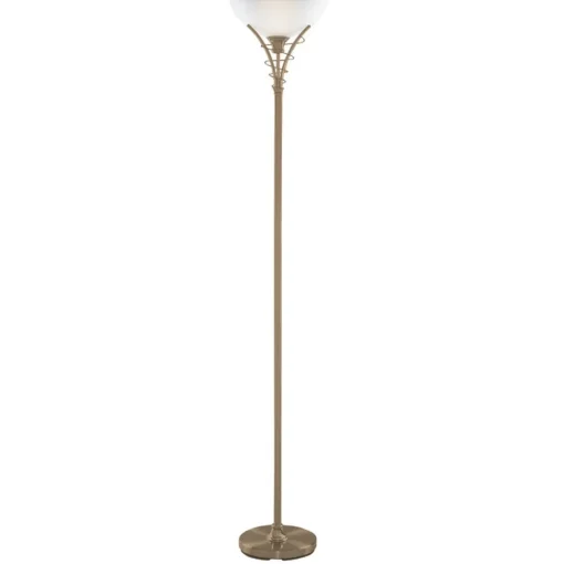 Searchlight Tidløs stålampe LINEAS antikkmessing| Gulvlamper