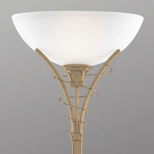 Searchlight Tidløs stålampe LINEAS antikkmessing| Gulvlamper