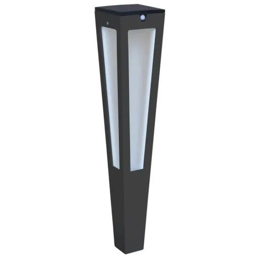 Les Jardins Tinka LED-solcellefakkel med sensor, 62 cm, grå| Solcellelamper Med Sensor|Utebelysning Med Sensor