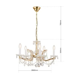 ORION TJURA lysekrone med 5 lys 60 cm| Lysekroner