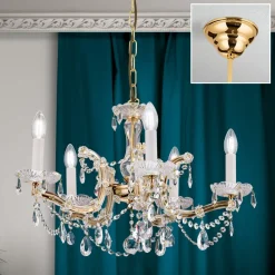 ORION TJURA lysekrone med 5 lys 60 cm| Lysekroner