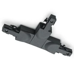 Trio Lighting T-kobling DUOline, jordleder venstre, svart Hot