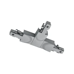 Trio Lighting T-kontakt DUOline, jording venstre, titan Best