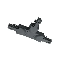 Trio Lighting T-kontakt DUOline, PE ute venstre, matt svart Clearance