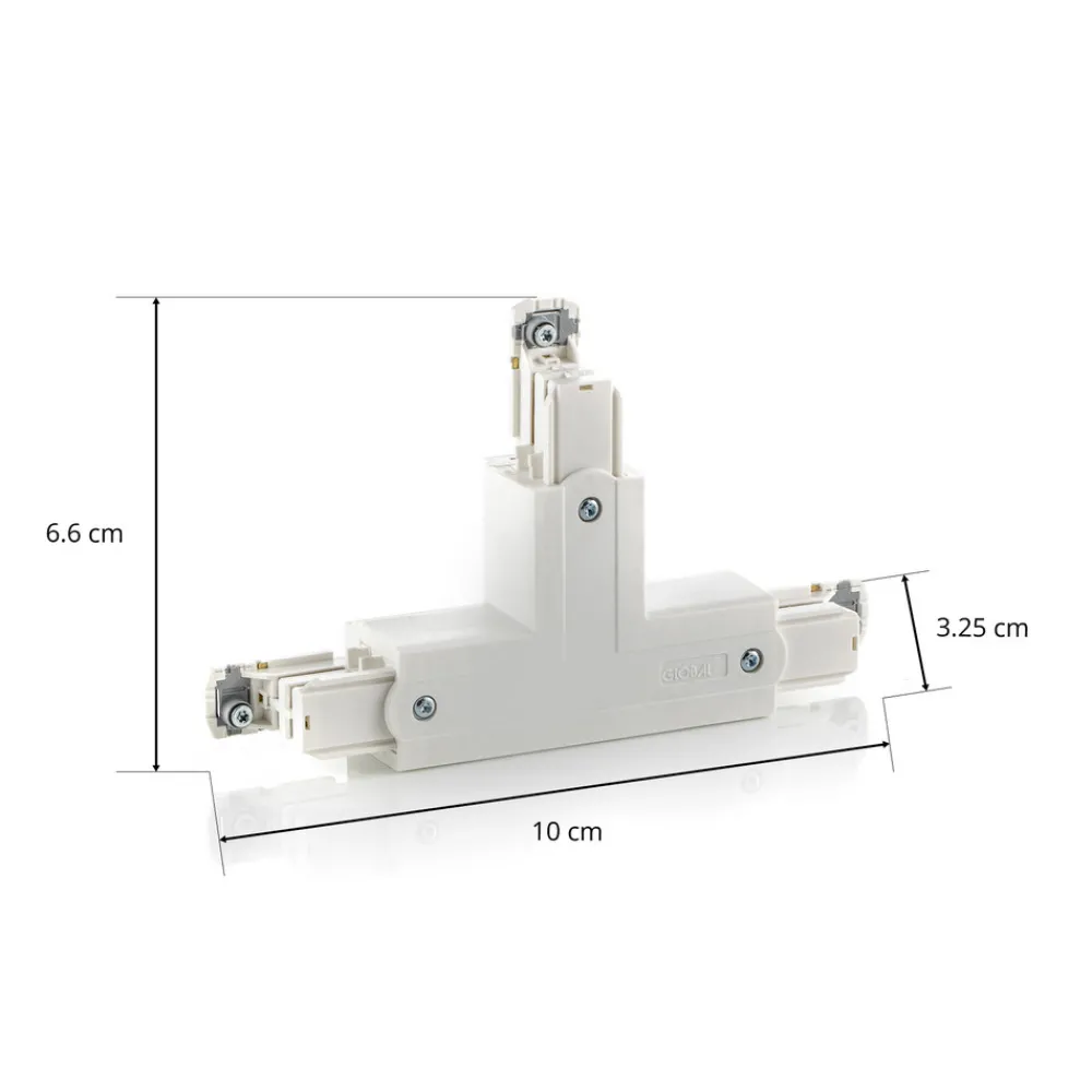 GLOBAL T-kontakt Noa leder innvendig høyre, hvit Sale