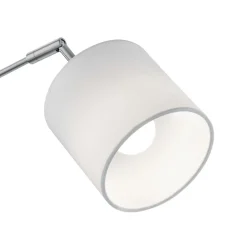Reality Leuchten Tommy gulvlampe, nikkel/hvit, høyde 200 cm, 5-lys, stoff Hot