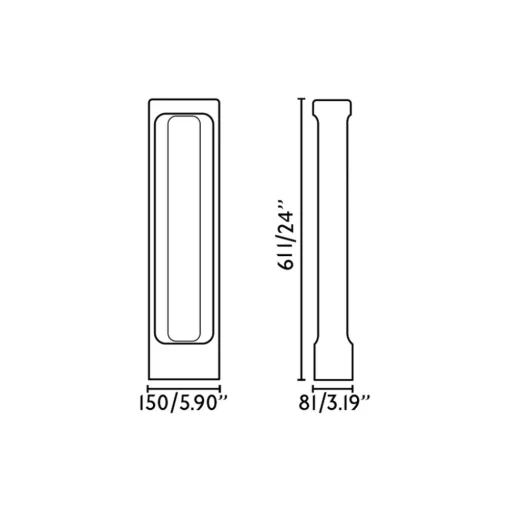 FARO BARCELONA Totem LED-veilampe, grå, betong, høyde 61,1 cm Online