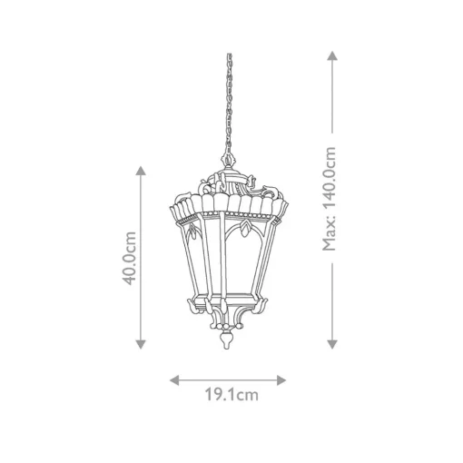 KICHLER Tournai utendørs pendellampe, Ø 19 cm, bronse, aluminium, glass| Pendellamper Utendørs