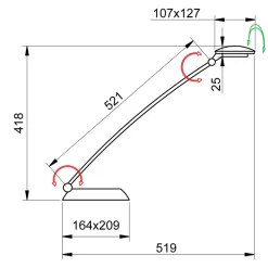 Aluminor Toveis justerbar Forever LED-bordlampe, 8 W Online