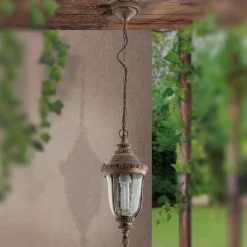 ORION Tradisjonell hengelampe Paula med strukturglass Sale