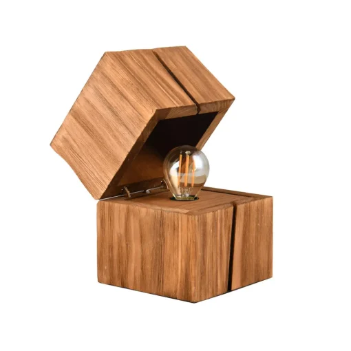 Trio Lighting Treasure bordlampe, naturlig finish, tre, hengslet Sale