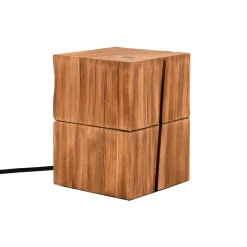 Trio Lighting Treasure bordlampe, naturlig finish, tre, hengslet Sale
