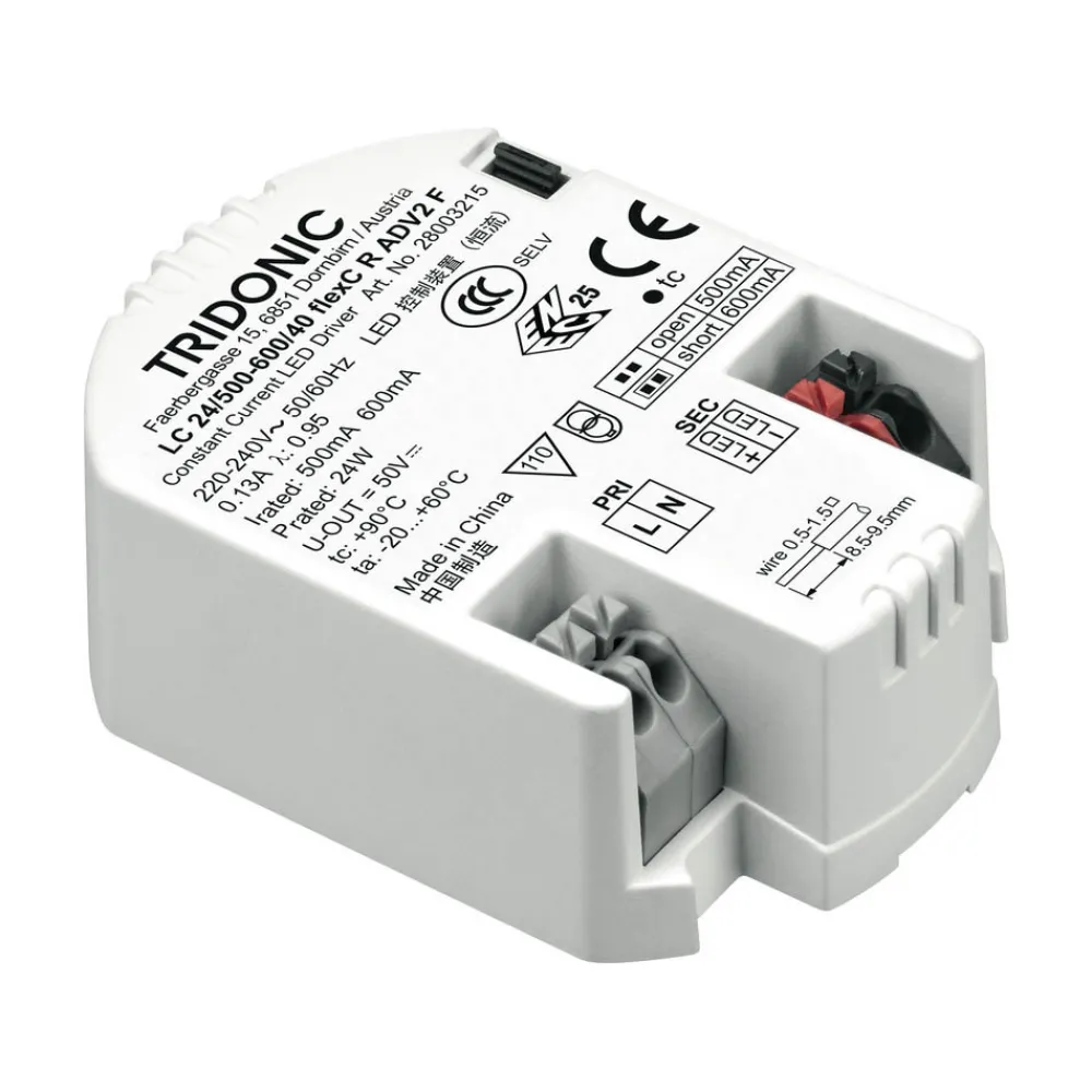TRIDONIC -driver LC 24 W 500-600 mA flexC R ADV2 F Best