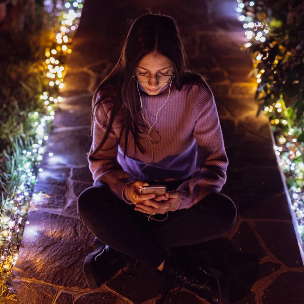 twinkly CCT svart lyslenke med 400 lyspærer 32 m New