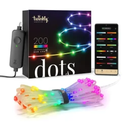 twinkly Dots LED-lyslenke RGB, gjennomsiktig, IP44, 10 m| Julebelysning
