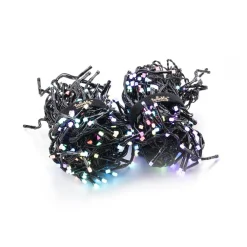 twinkly LED-lyslenke, RGB, svart, 400 lys, 6 m| Julebelysning