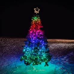 twinkly LED-lyslenke, RGB, svart, 400 lys, 6 m| Julebelysning