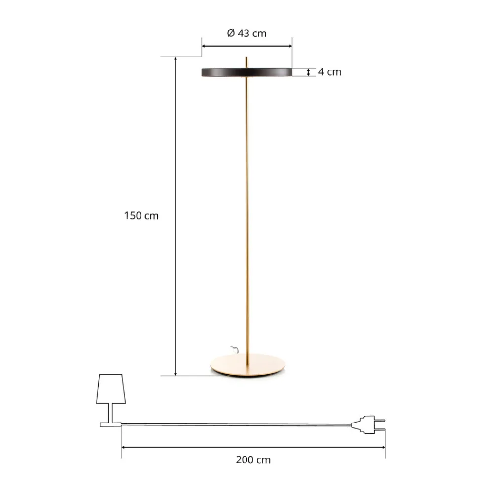 UMAGE Asteria floor LED-gulvlampe svart