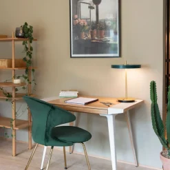 UMAGE LED-bordlampe Asteria Table, USB, skoggrønn/messing| Bordlamper