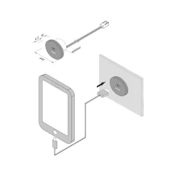 Hera USB-A stikkontakt + USB-C, svart møbelinstallasjon 24V inngang 20W| Tilbehør|Elektromateriell