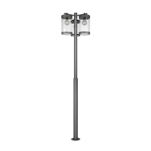 Trio Lighting Utelampe Sambesi, H 240 cm, antrasitt, skumringssensor Hot