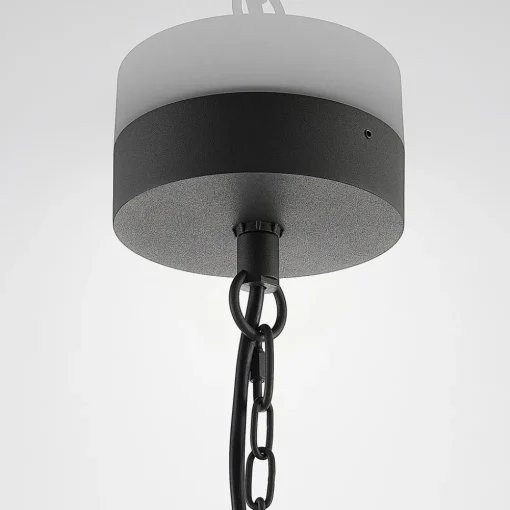 Lucande Utendørs LED-pendellampe Cube, glasskjerm, 26 cm Clearance