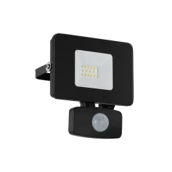 EGLO Utendørs LED-spot Faedo 3 med sensor, svart, 10 W Hot