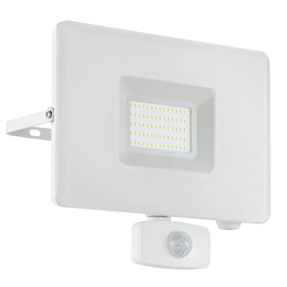 EGLO Utendørs LED-spot Faedo 3 med sensor, hvit, 50 W Outlet