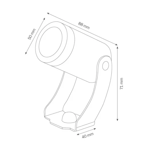 LCD Utendørs LED-spot 1440LED, sølv, 90° Online