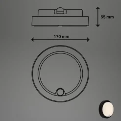 Briloner Utendørs LED-vegglampe 3765015, sensor, svart New