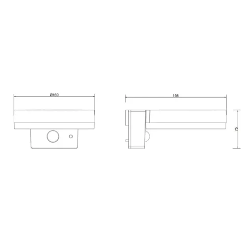 Globo Utendørs LED-vegglampe 36507 svart, sensor, plast| Solcellelamper Med Sensor|Vegglamper Med Sensor