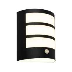 Briloner Utendørs LED-vegglampe 3795015, svart, sensor, IP44| Kommersiell Utebelysning|Led-Utendørs