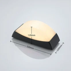 Lindby Utendørs LED-vegglampe Alexey, IP65, mørkegrå Discount