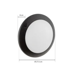 Fumagalli Utendørs LED-vegglampe Berta, svart, CCT| Taklamper Utendørs