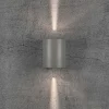 Nordlux Utendørs LED-vegglampe Canto 2, 10 cm, grå| Vegglamper Utendørs