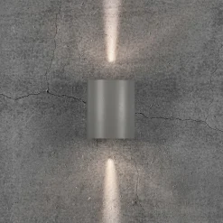 Nordlux Utendørs LED-vegglampe Canto 2, 10 cm, grå| Vegglamper Utendørs
