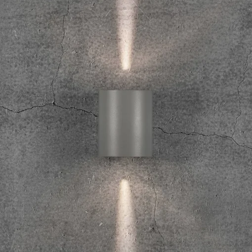 Nordlux Utendørs LED-vegglampe Canto 2, 10 cm, grå| Vegglamper Utendørs