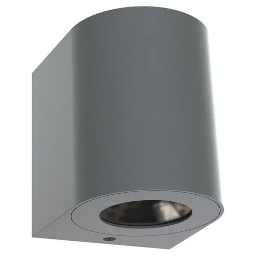 Nordlux Utendørs LED-vegglampe Canto 2, 10 cm, grå| Vegglamper Utendørs