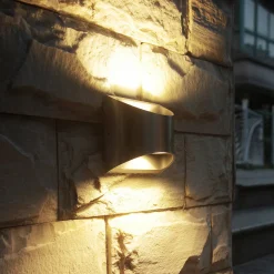 Eco-Light Utendørs LED-vegglampe Dodd, halvrund, stål New