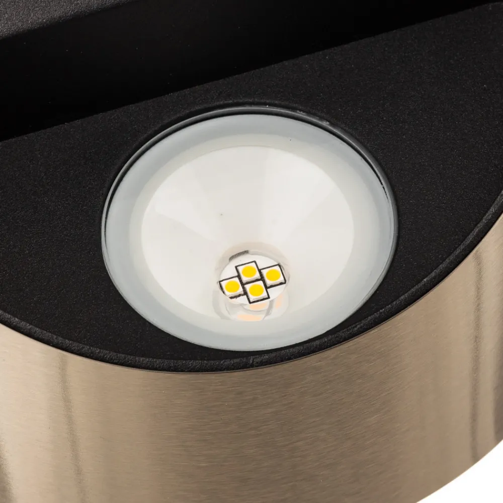 Eco-Light Utendørs LED-vegglampe Dodd, halvrund, stål New