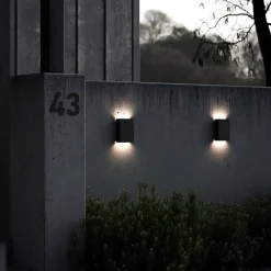 Nordlux Utendørs LED-vegglampe Fold 15 x 21 cm, svart| Kommersiell Utebelysning|Led-Utendørs