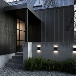 Nordlux Utendørs LED-vegglampe Fold 15 x 21 cm, svart| Kommersiell Utebelysning|Led-Utendørs