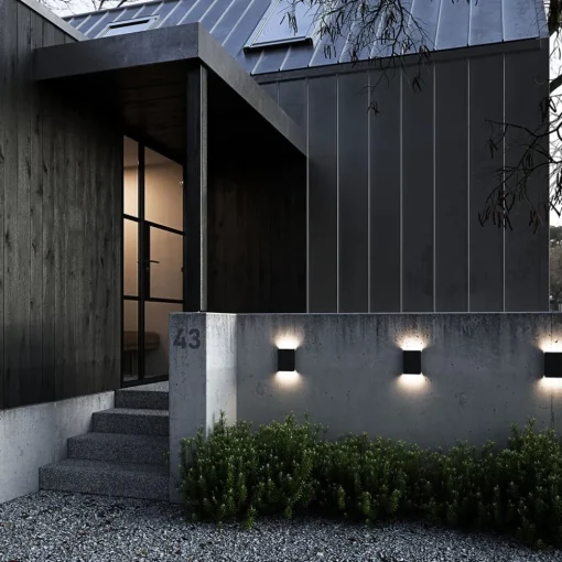 Nordlux Utendørs LED-vegglampe Fold 15 x 21 cm, svart| Kommersiell Utebelysning|Led-Utendørs
