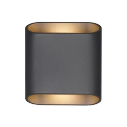 LCD Utendørs LED-vegglampe, grafitt, opp & ned, CCT, dimbar, aluminium