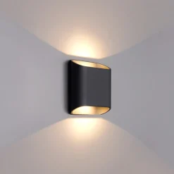 LCD Utendørs LED-vegglampe, grafitt, opp & ned, CCT, dimbar, aluminium