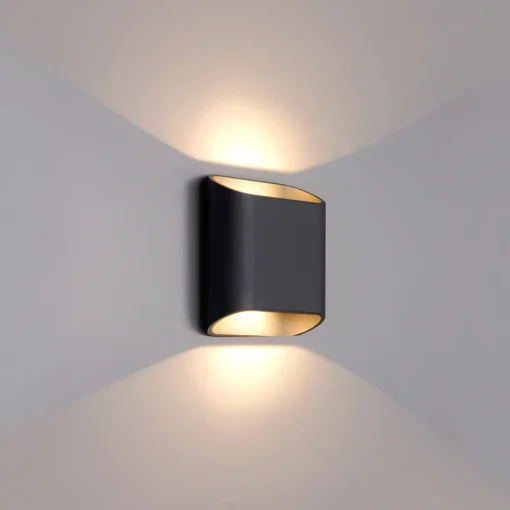 LCD Utendørs LED-vegglampe, grafitt, opp & ned, CCT, dimbar, aluminium