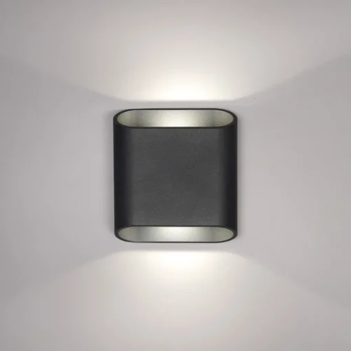 LCD Utendørs LED-vegglampe, grafitt, opp & ned, CCT, dimbar, aluminium