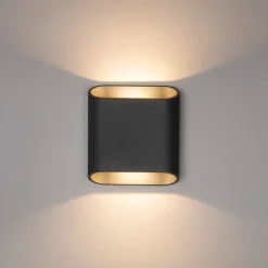 LCD Utendørs LED-vegglampe, grafitt, opp & ned, CCT, dimbar, aluminium
