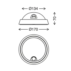 Briloner Utendørs LED-vegglampe Helsinki sensor IP44 svart Clearance