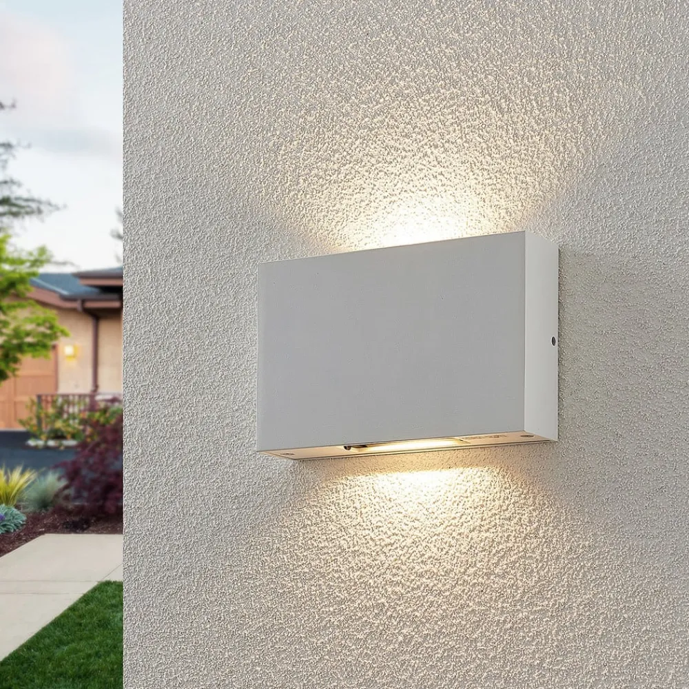 Lucande Utendørs LED-vegglampe Katla i aluminium| Kommersiell Utebelysning|Led-Utendørs